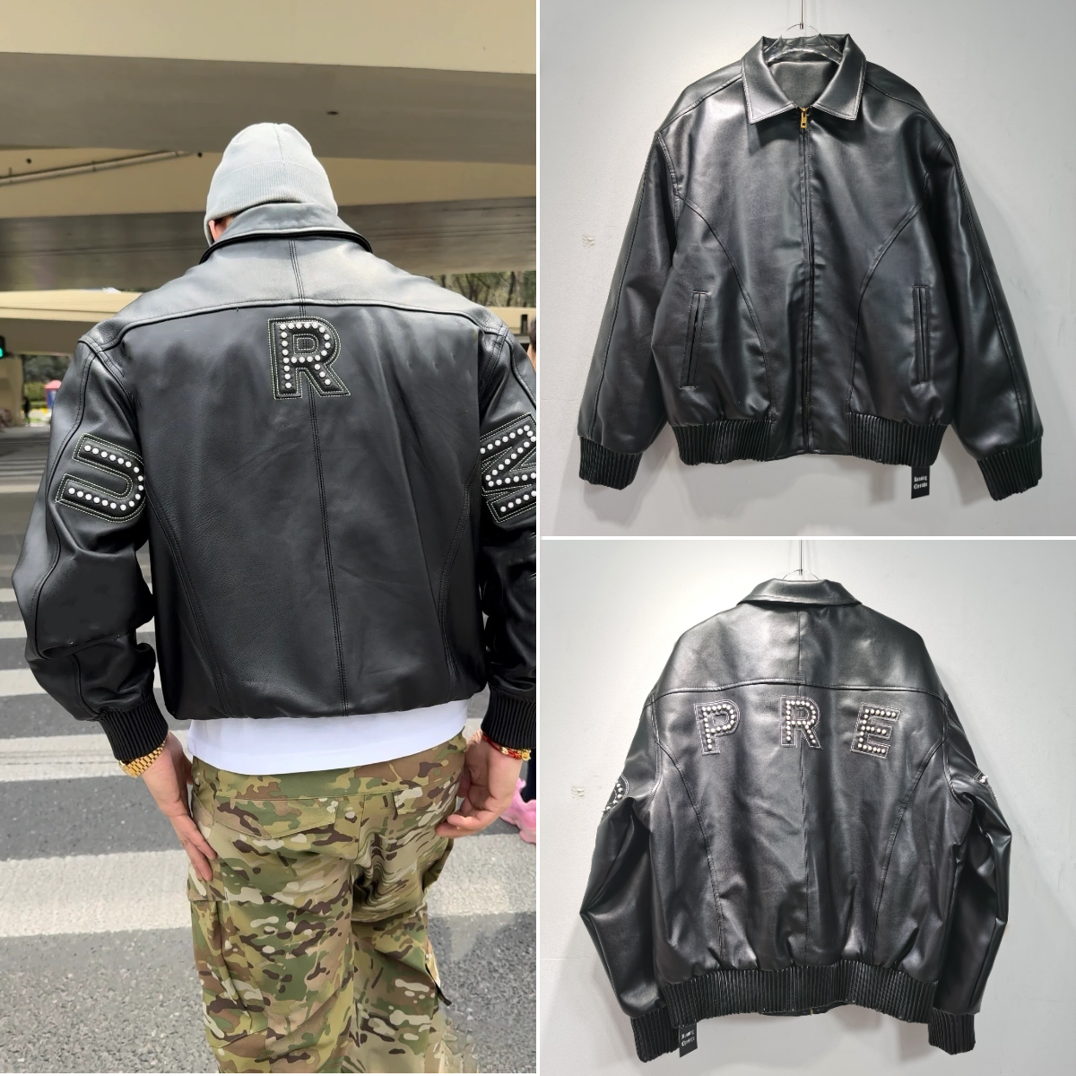 F1 racing suit motorcycle jacket American retro motorcycle riding suit embroidered leather jacket and winter Windbreaker short style jacket men and women Designer