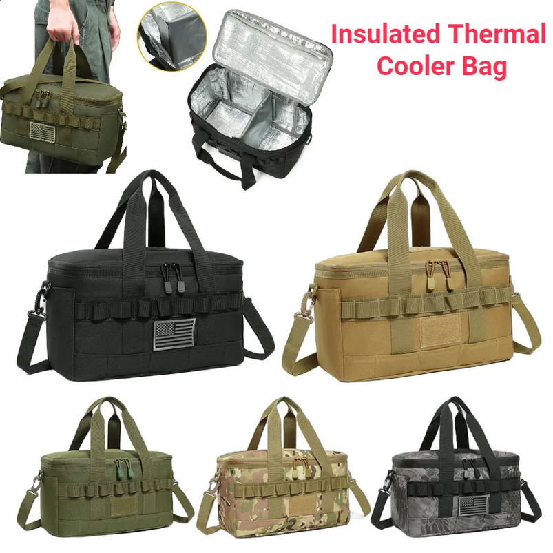 Outdoor camping storage bag large capacity heat cooler insulated 240724