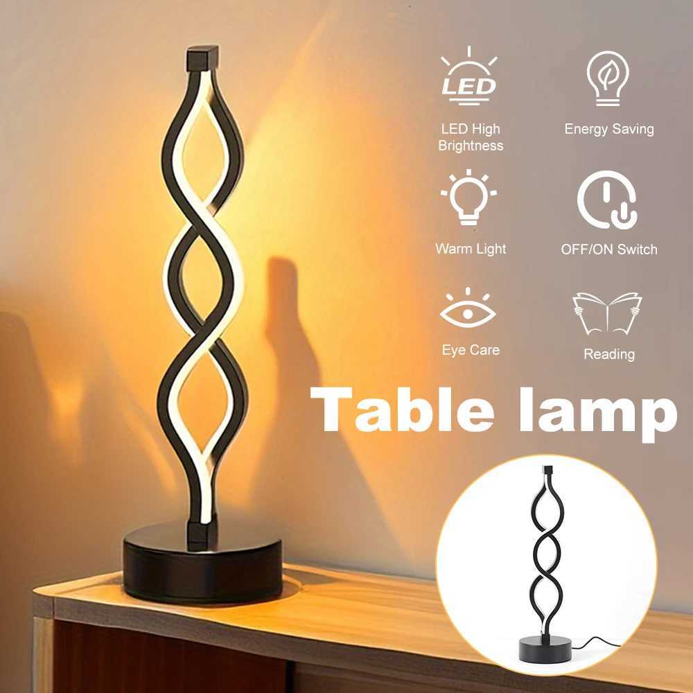 LED Spiral Table Lamp Tricolor Adjustable Brightness Creative Room Decoration Light USB Powered Eyeprotection Lamp C251115