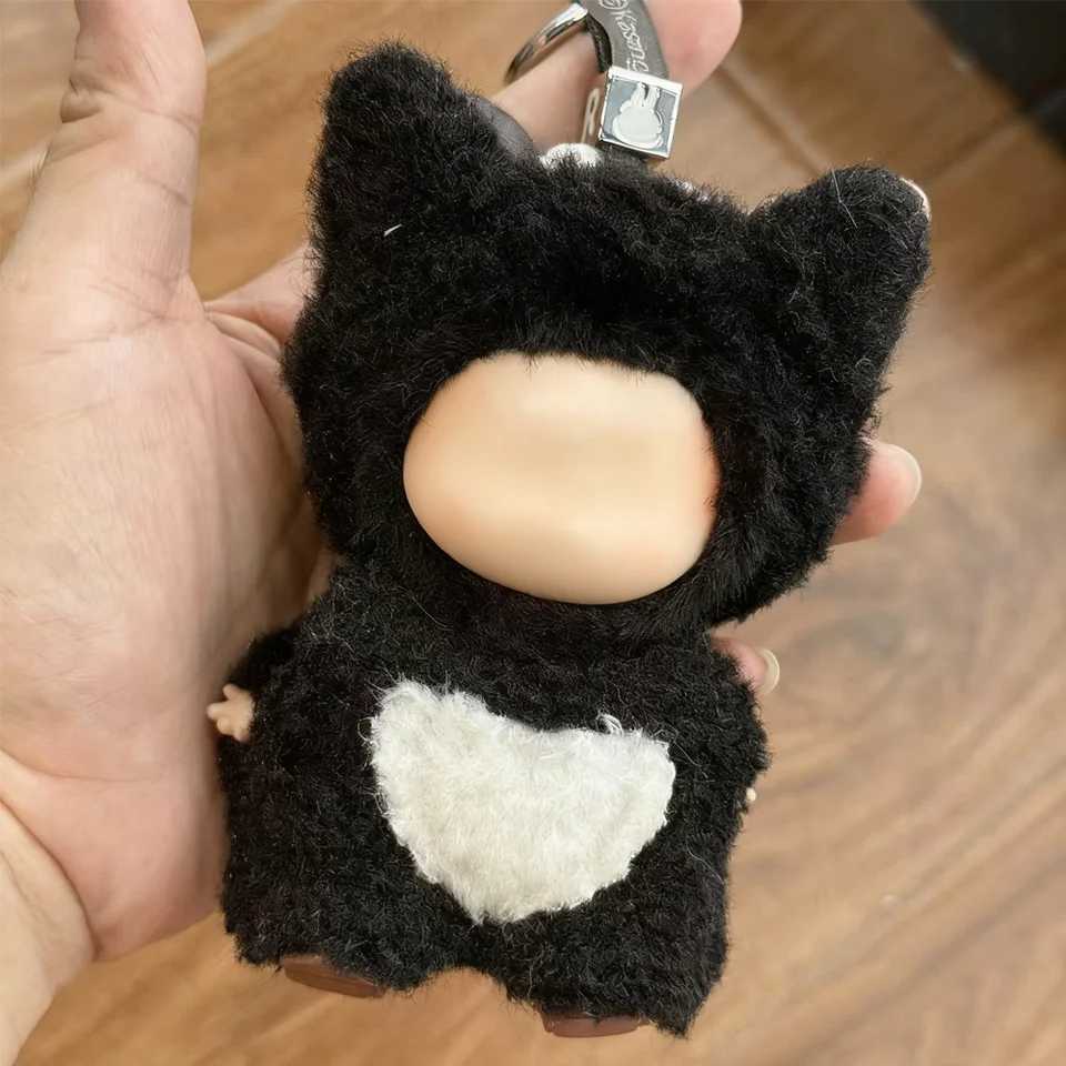 For 40 Labubu Clothes Cute Cartoon Plush Toy Love Clothes Luxury Outfit 10cm Mini Plush Jumpsuit Costumes Key Pendant Decor C250924