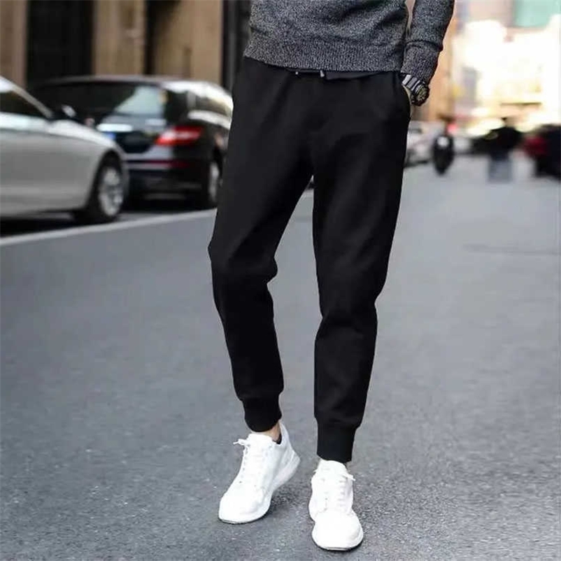 Thin Casual Jogger Men Solid Breathable Sports Streetwear Male High Street Pants Jogging Sportswear Autumn Plus Size 5XL 210930