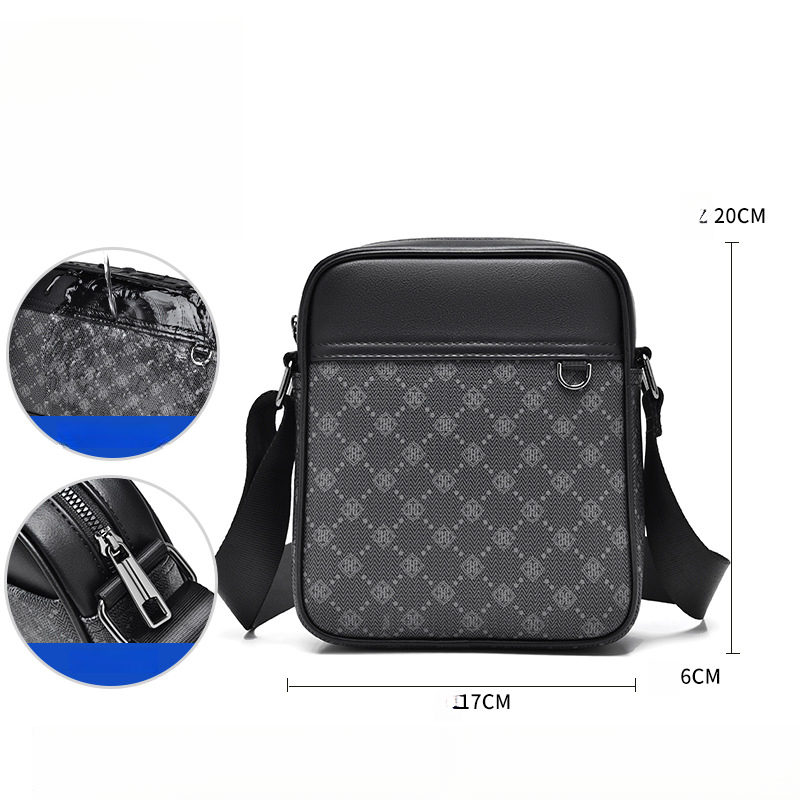 Guguo Designer Bag Commuting Men's Bag Printed Casual Travel Waterproof Men's Crossbody Luxury Bag Bag PVC Outdoor Lightweight Men's Po