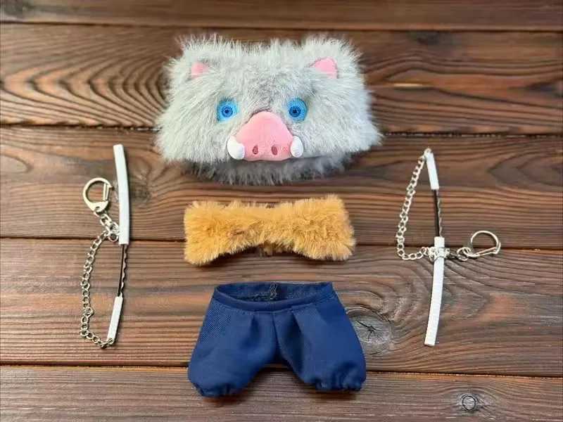 Labubu Clothing Doll Clothing Ghost Team Peripheral Rabubu Clothing 17cm Sitting Party Clothing Tanjiro Clothing with swords C250924