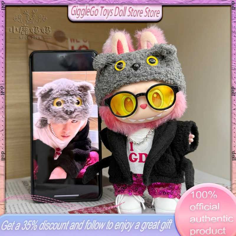 For Labubu Hot Handcrafted Gd Peripheral Quan Zhilong Cat Hat With Cute 13 Generations Only Baby Clothes Diy Baby Fashion Gift C250924