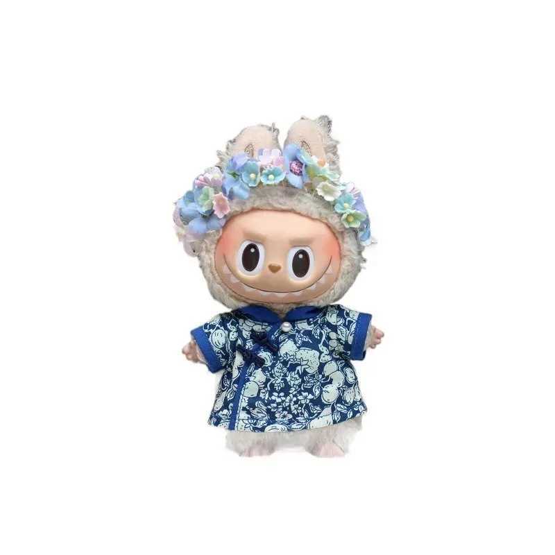 For 17 cm Labubu baby clothes big into energe Chinese style doll pendant clothes hairpin For labubu clothing C250924