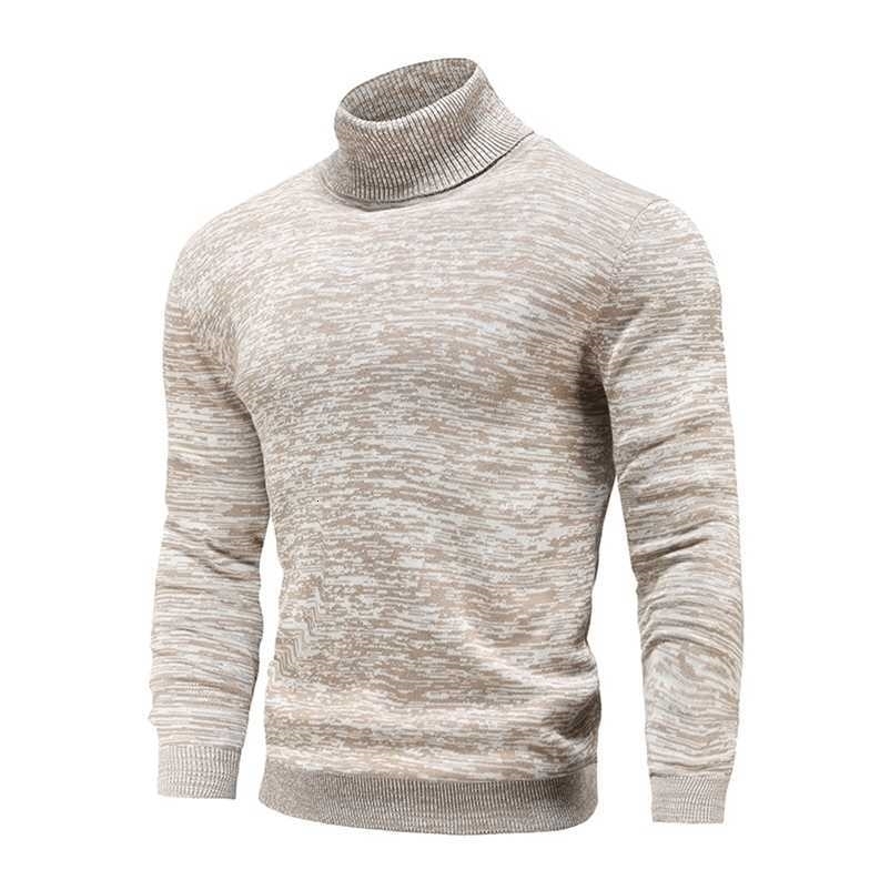 Winter Men's Turtleneck Sweaters Cotton Slim Knitted Pullovers Men Solid Color Casual Sweaters Male Autumn Knitwear 211018