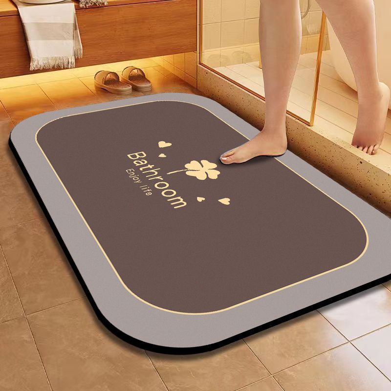 Bathroom Rugs Mat, Ultra Thin Non Slip Bath Mat Small Quick Dry Absorbent Bath Mat for Bathroom Floor