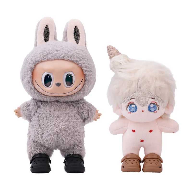 Labubu Accessories Doll Shoes Beach Slippers Summer Sandals For 17cm Labubu V3 Doll Clothes Outfit Accessories Ropa Labubu C250924