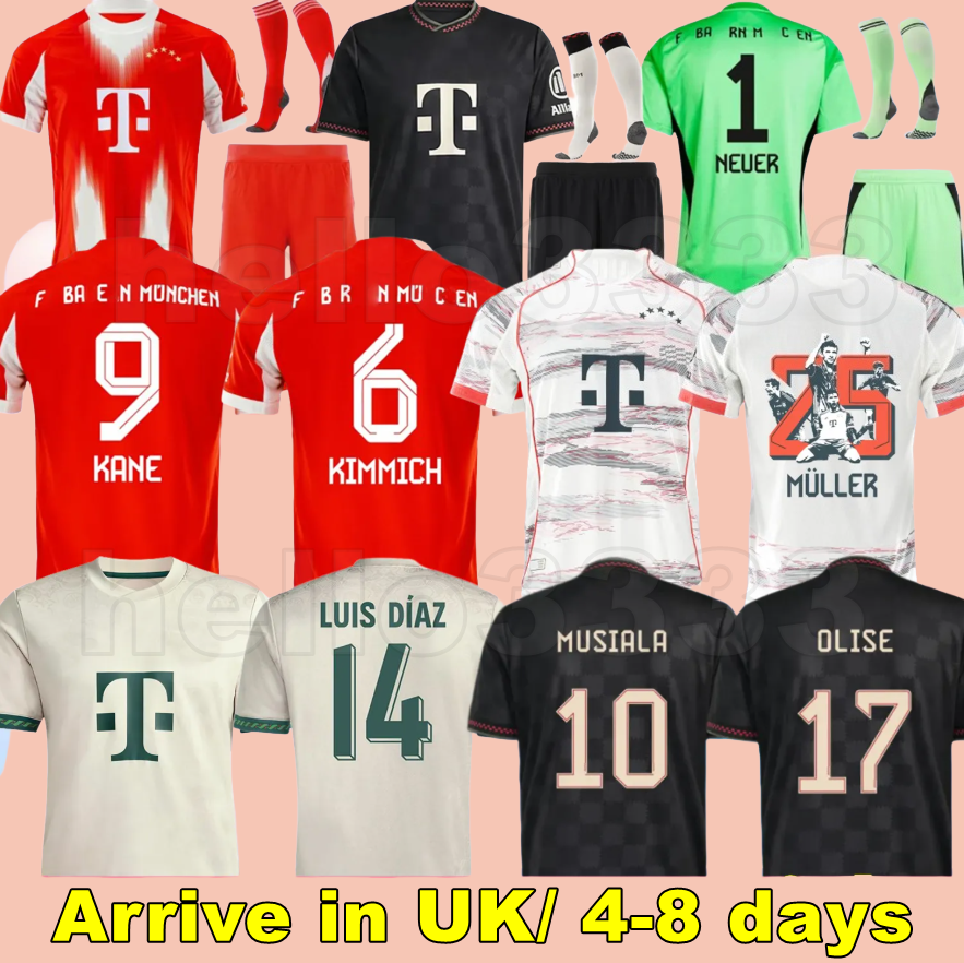 25 26 soccer jersey MUSIALA 2025 2026 football shirt GNABRY camisa de futebol KIMMICH Kit Neuer KANE BayernS OLISE Munich 125-Year Anniversary Beckenbauer LUIS DIAZ