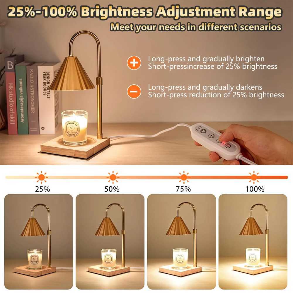 Modern Candle Warmer Table Lamps Metal Wax Burner Dimmable Aromatherapy Table Lamp Desk Lamp for Bedroom Living Room Atmosphere C251115