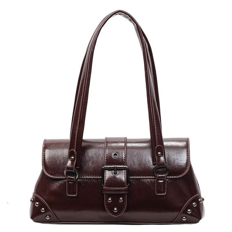 Designer Bags Fashion Tote Bags High-end Underarm for Women 2025 New Trendy Fashion Versatile Rivet Motorcycle Bag Light Luxury Handbag
