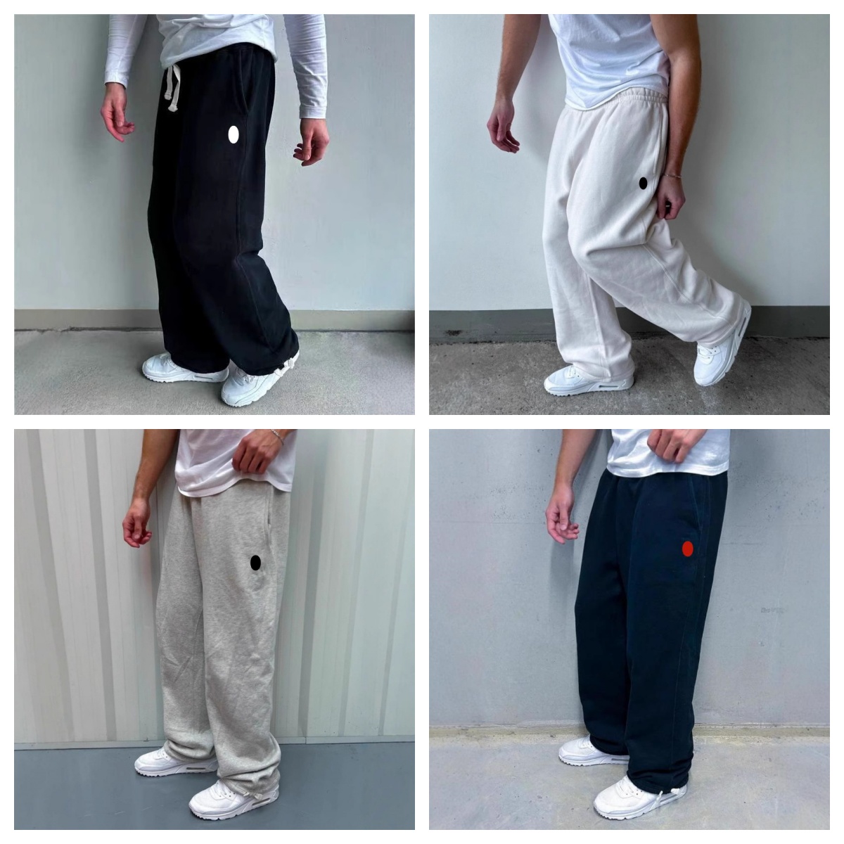 Designer Sweatpants Mens Pants Embroidery Logo American Retro Street Trend Hip-Hop Elastic Waist baggy Solid Color Casual Sports Pant