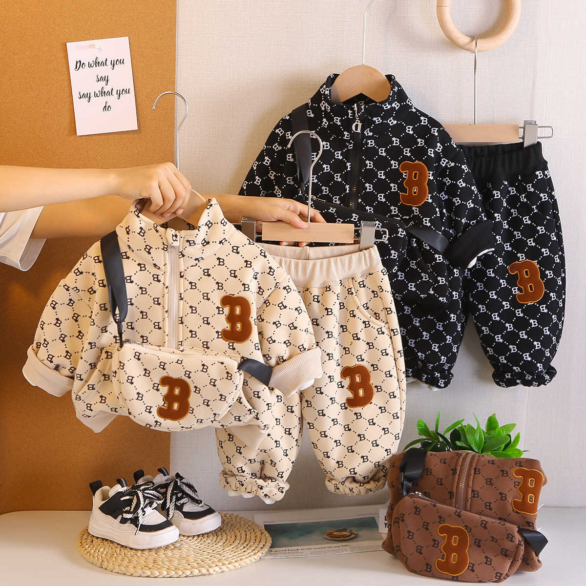 Boys Autumn Winter Set 2025 New Stylish Baby Boy Winter Fleece OnePiece C250924