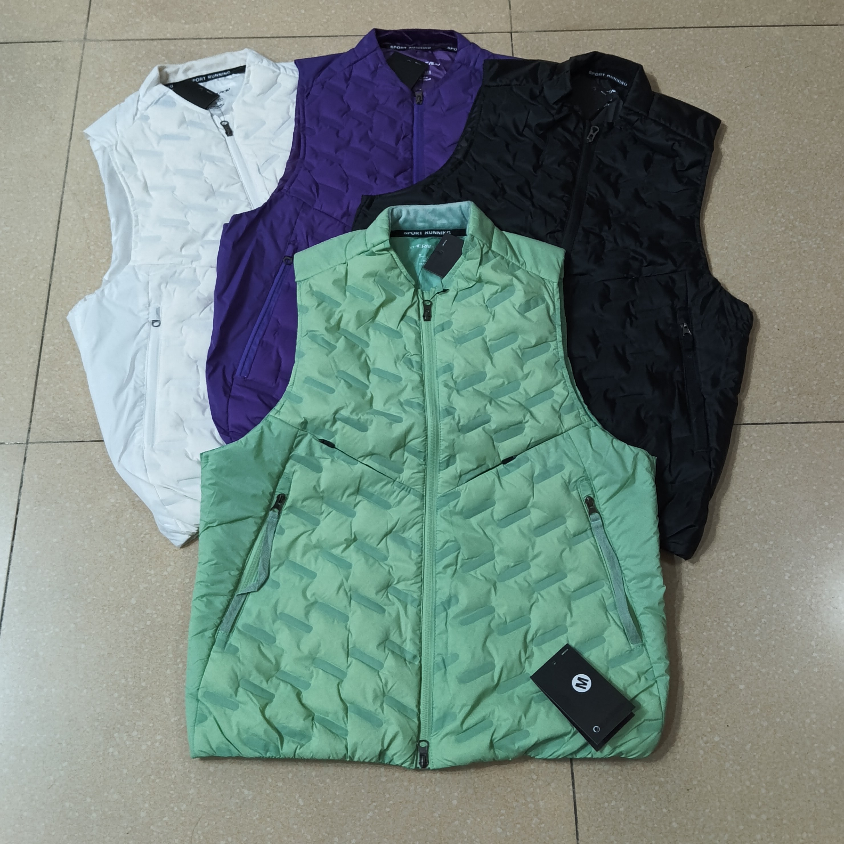 mens sports sleeveless jackets vest warm gilet running joggers green vests sport waistcoat winter autumn reflective outdoor cotton down puffer jacket gym parka 2xl