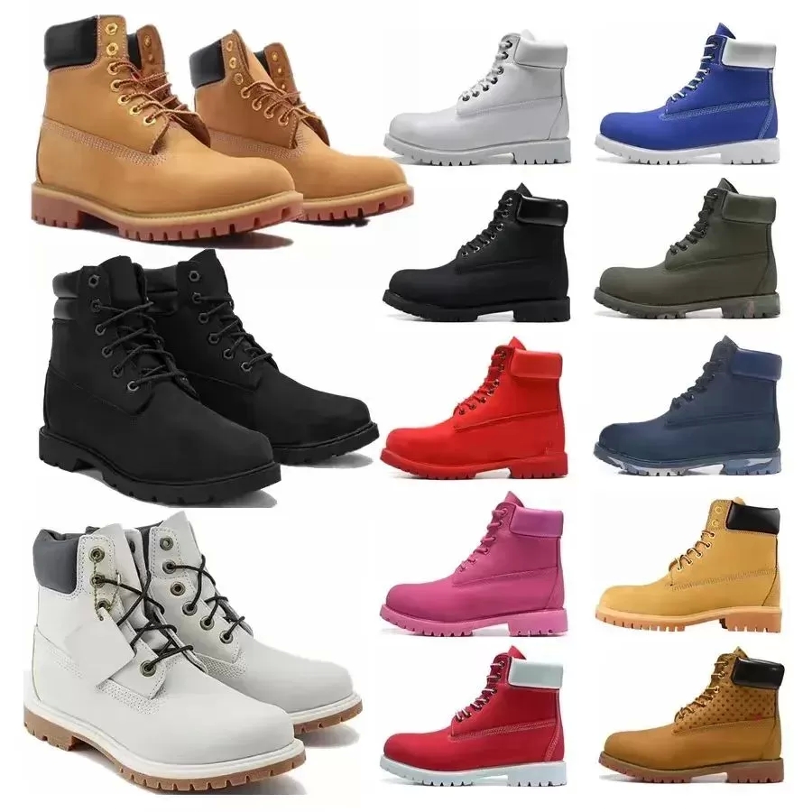 tims Designer Outdoors for men waterproof boots classic Martin Shoes cowboyboots Rhubarb Red Blue Black Camo Military Pink Hiking motorcycle size 36-4 W6vl#