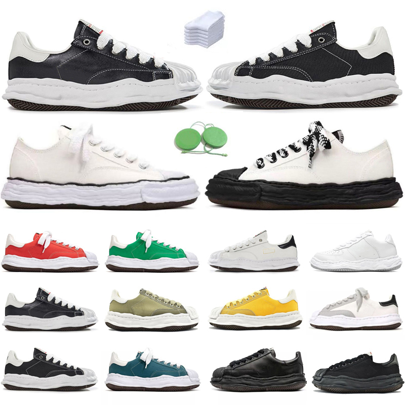 Blakey Men Women Casual Shoes Designer Sneaker Og Sole Canvas Leather Black White Grey Navy Olive Yellow Low Platform Shoe Flat Trainers Sneakers