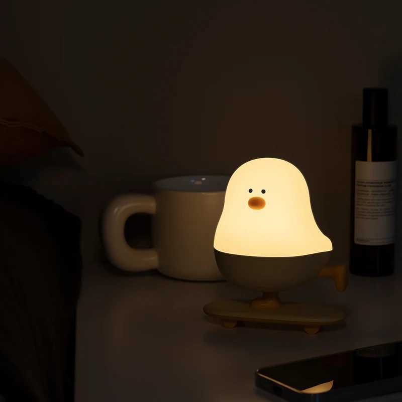 Creative Chicken Night Light Cute Animal Night Lamp Desktop Decorative Lamp USB Charging Stepless Dimming Children Birthday Gift C251115