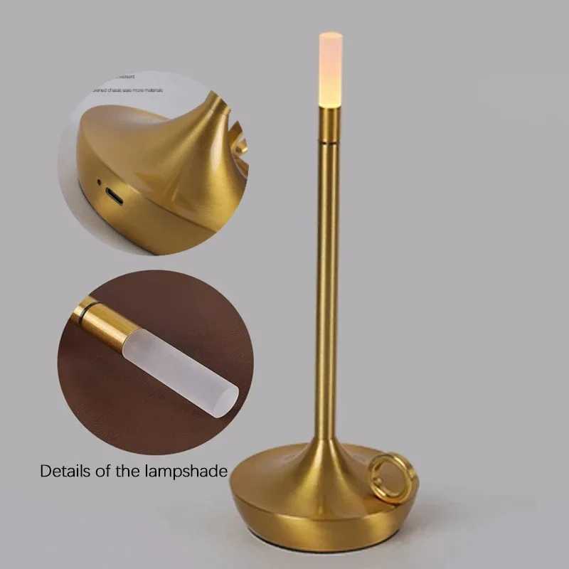 LED Candlelight Camper Table Lamp Rechargeable Touch Night light For Home Descoration Dinner Creative Atmosphere Desk lamp C251115