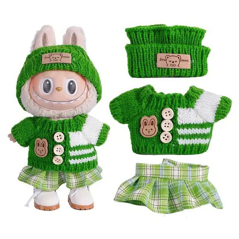 For Labubu Doll Clothing Cute Sweater Set 17cm Clothing Shoes Doll DIY Accessories Training Sitting Party Games Toys Gifts C250924