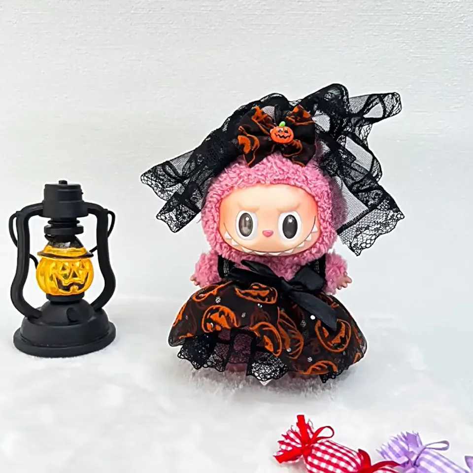 1 Set Halloween Outfits Devil Angel Suspender Gauze Skirt for Labubu Devil for Ropa Labubu Doll Accessories C250924