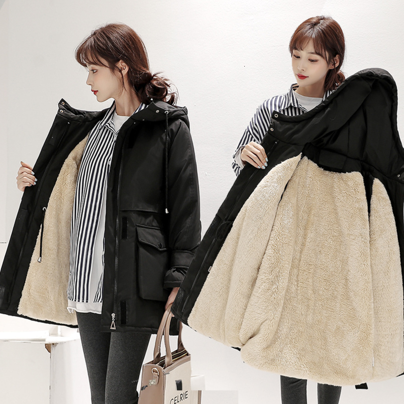 Winter parkas Jacket Women Thick Warm -30 degree coats Casual Female big pocket Snow Wear Parkas hooded Mid long cold outwear 200928