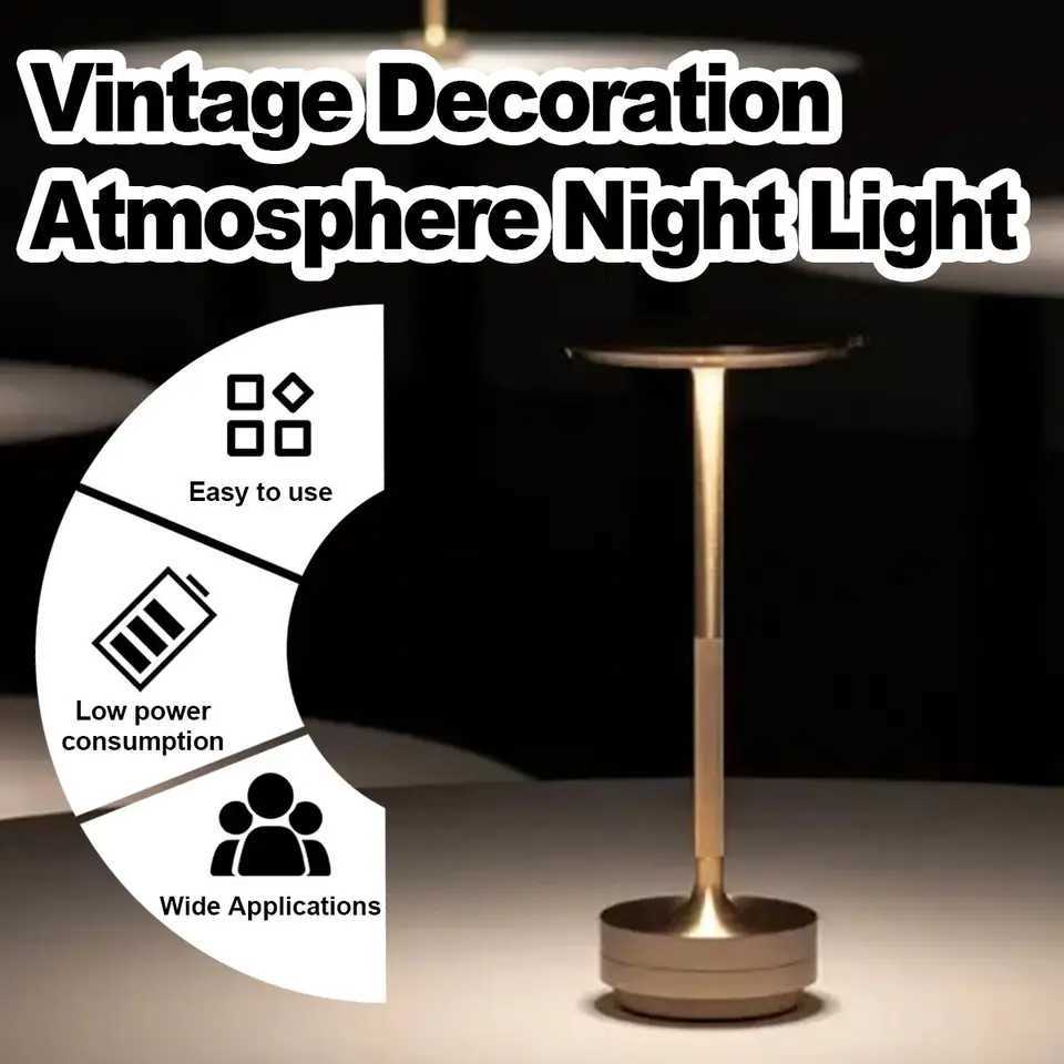 3 Color Table Lamp Golden Black Led Silver Dimming Rechargeable With Touch Control Lamps Touch Usb Usbc For Bedroom Desk Bedside C251115