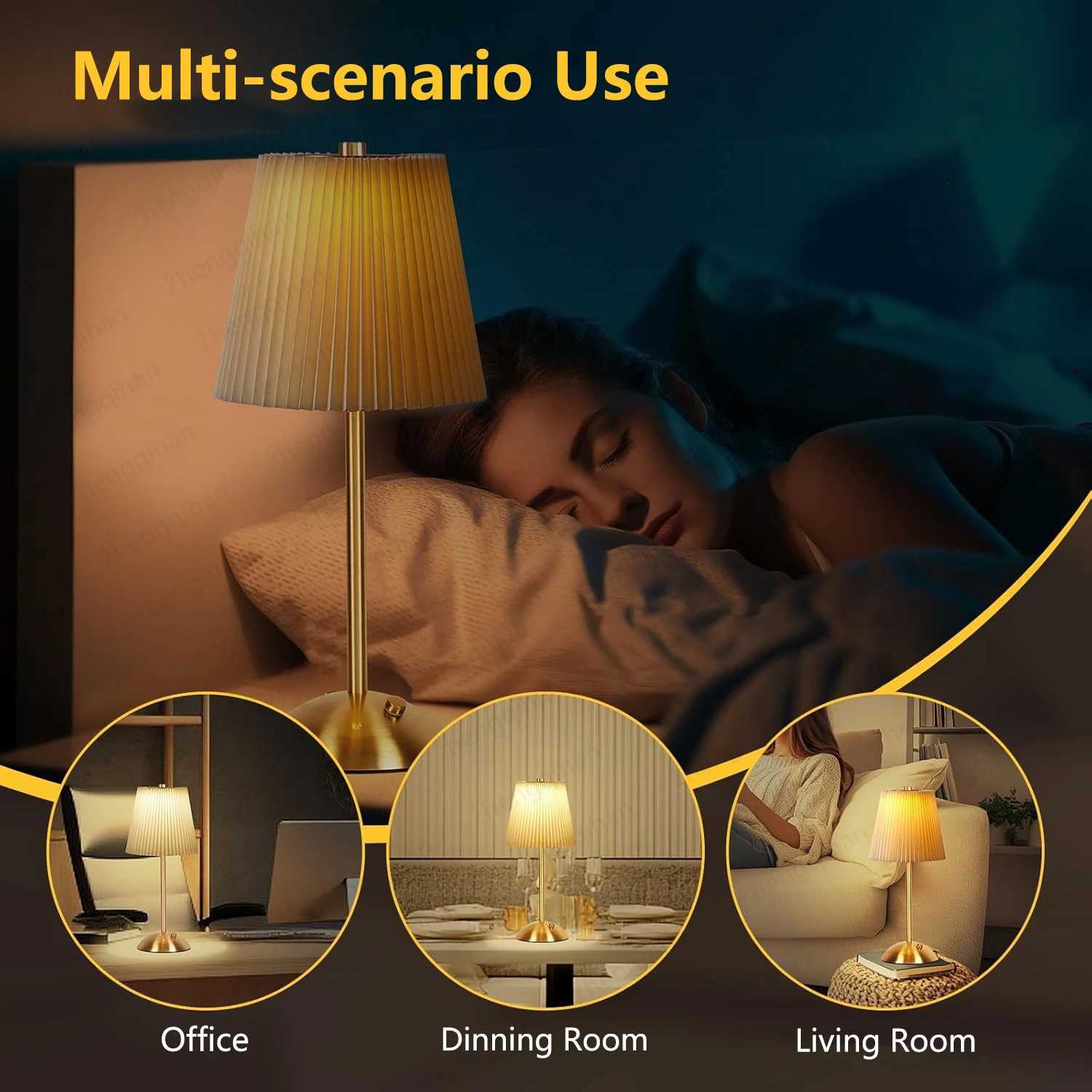 LED Table Lamp Touch Sensor Rechargeable Desktop Night Light Wireless Reading Lamp For Restaurant Hotel Bar Bedroom Decor Light C251115
