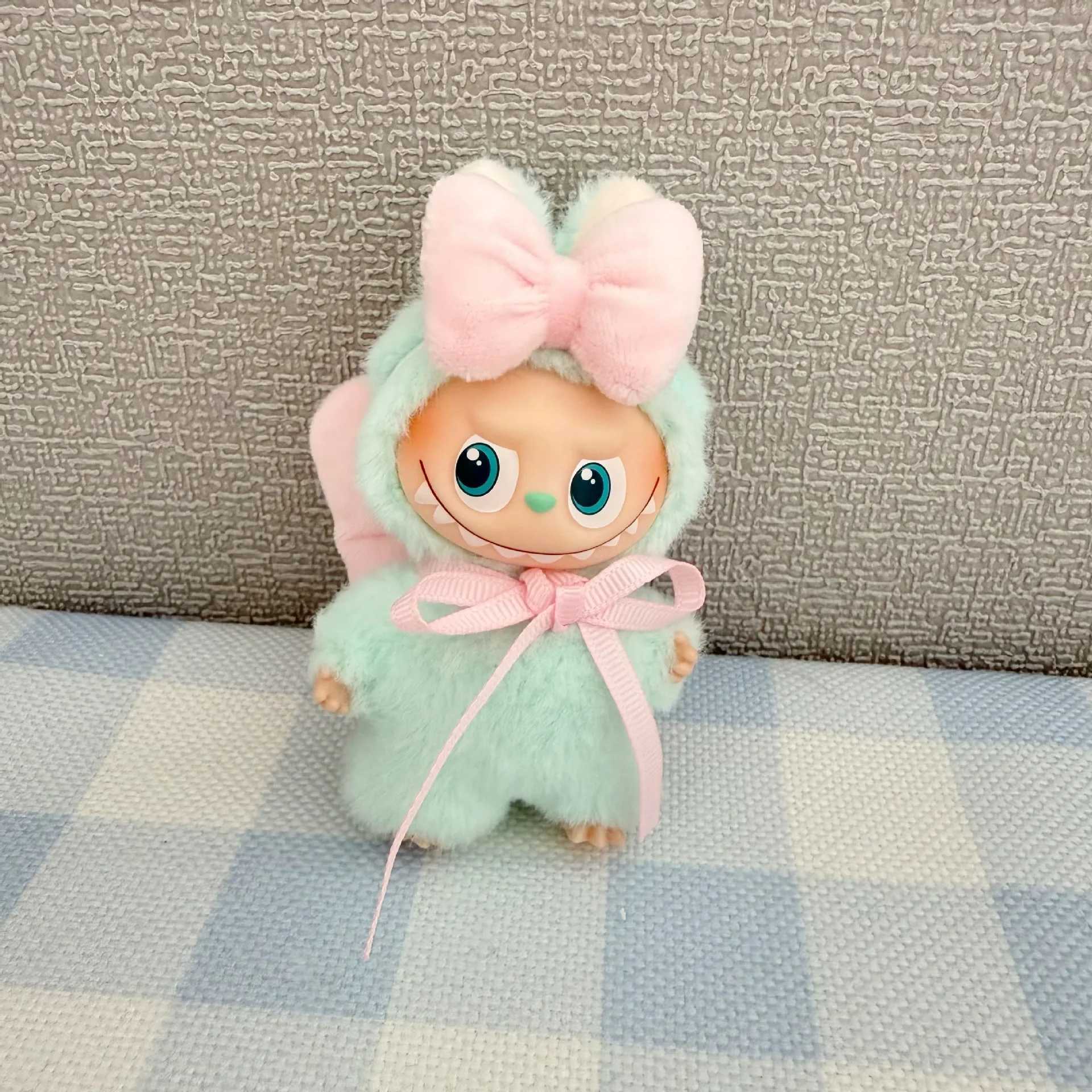 Mini Labubu Clothes Accessorie Bow Clothes For 10cm Labubu V4 The Monsters Pin for Love Series Doll Clothes Outfit Accessories C250924