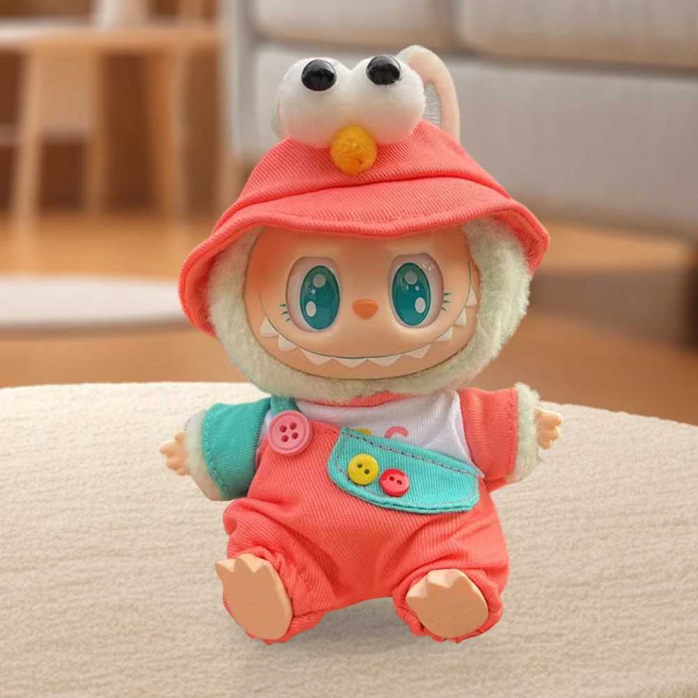 1517 cm For Labubu v1v2 Clothes outfit For Labubu Sitting Party Bear Label Scarf Hat Bag Dolls Accessories Cute Decoration C250924