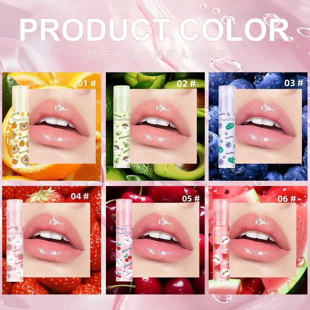 Roll On Lip Oil Hydrating Gloss Set Moisturizing Fruit Balm Waterproof Non Stick Transparent Shine Care Tint F250922