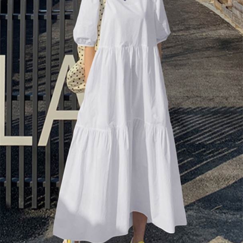 Basic Casual Dresses Dress for Women Spring Summer Fashion Elegant Leisure Loose Short Sleeve Holiday Solid A-line Skirt Office Lady Sexy Dress 230519