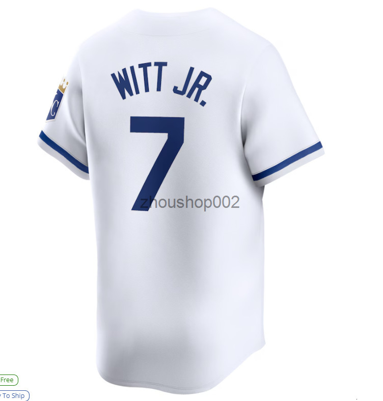 2025 Custom Bobby Witt Jr City Connect Jersey George Brett Salvador Perez MJ Melendez Whit Merrifield Baseball Men Women Youth