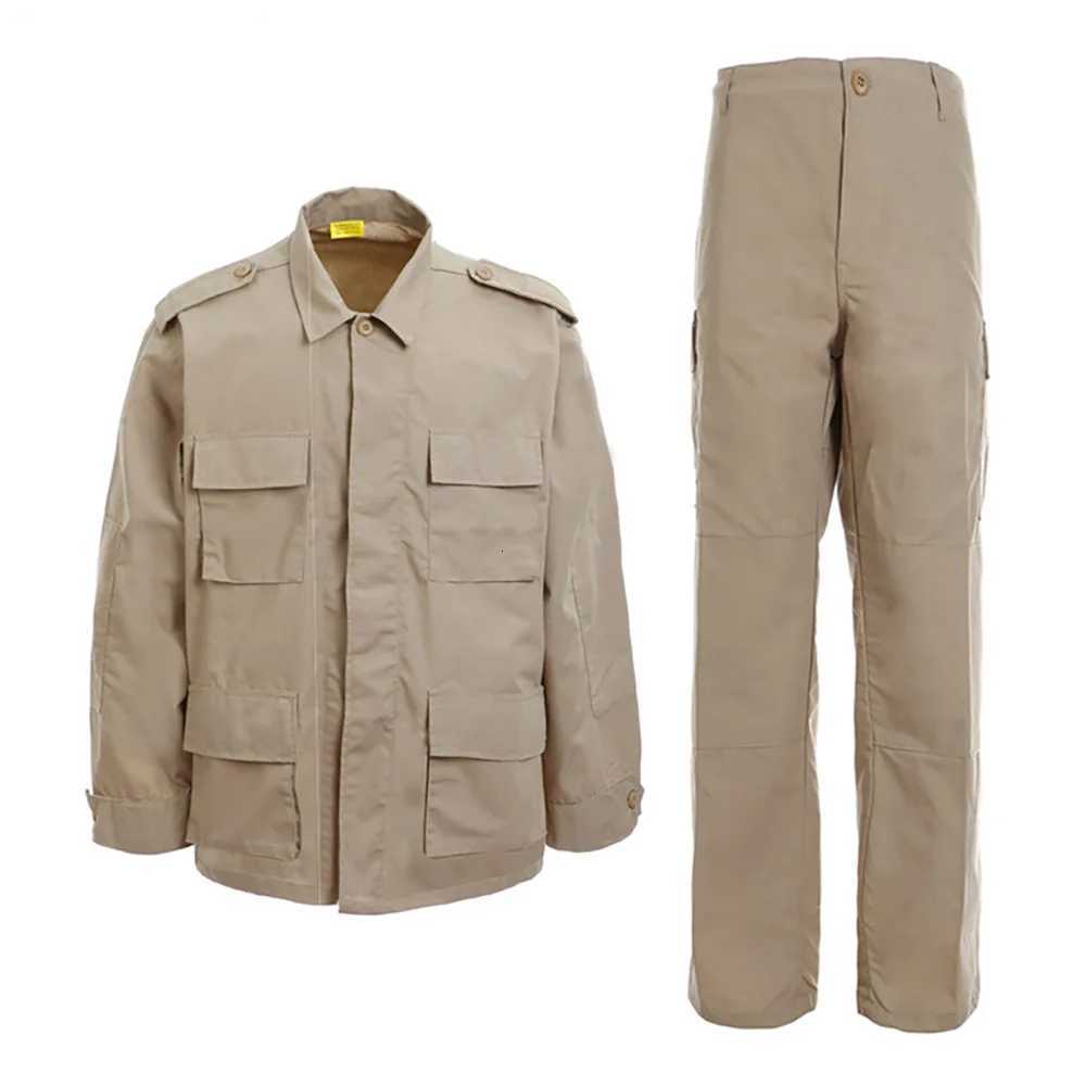 Military Tactical Camouflage BDU Uniform Suit Army Outdoor Hunting Training Suit Jacket Pants Mens Waterproof Durable X250924