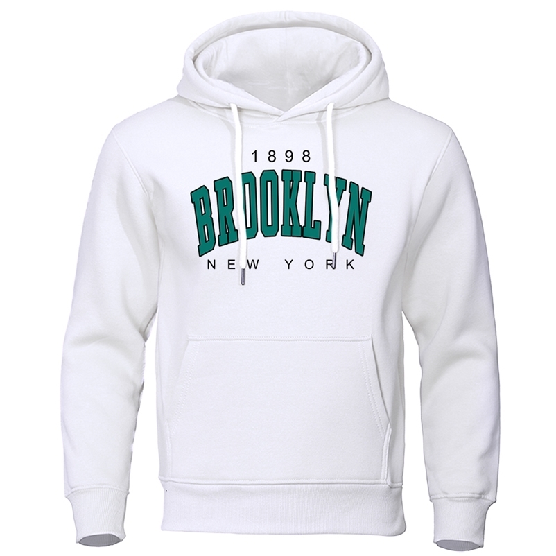 Men's Hoodies Sweatshirts 1898 Brooklyn York Printed Mens Hoody Creativity Crewneck Clothing Fashion Oversize Sweatshirt Fashio Crewneck Hoodie M