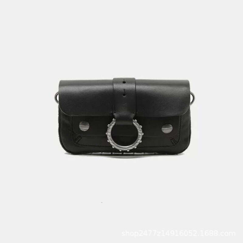 French Niche Design Classic Rivet Chain Simple Versatile Cowhide Mini Crossbody Small Square Bag For Women B5