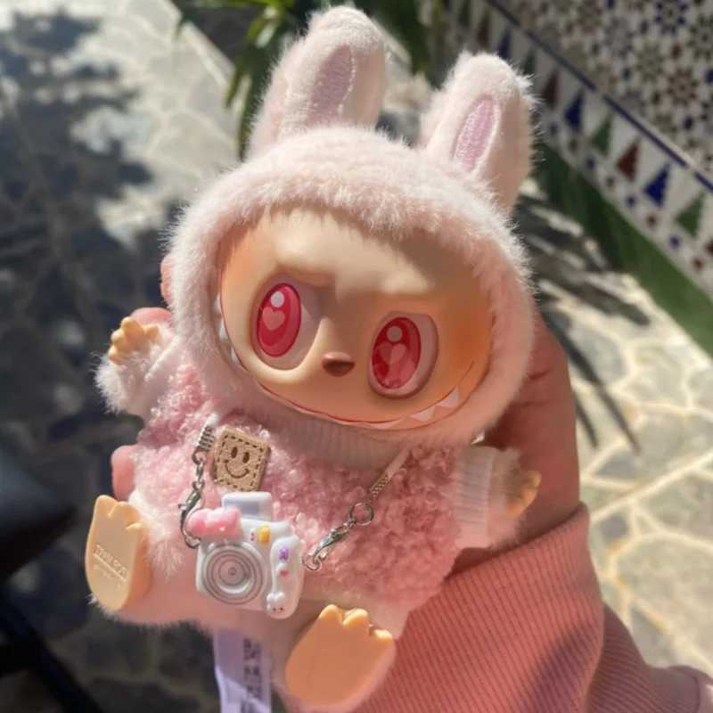 Labubu Doll Accessories Dollhouse Mini DIY Camera Dress Up Plush Toy for 17cm Hanging Neck Accessories Dollhouse Pendant C250924