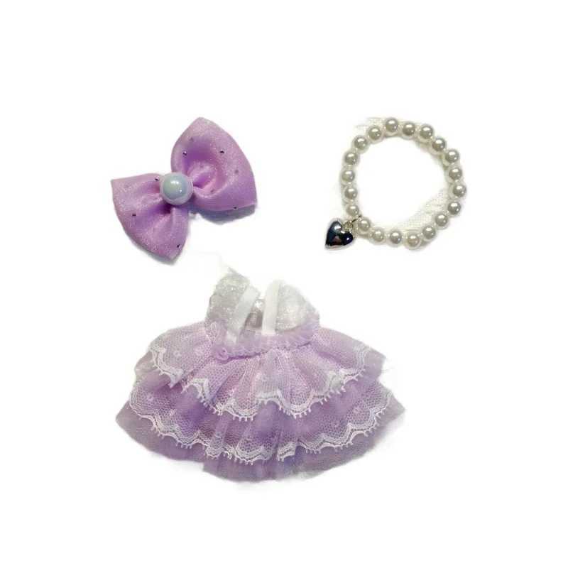 New LABUBU baby clothes double lace suspender cake princess dress doll clothes accessories pendant C250924