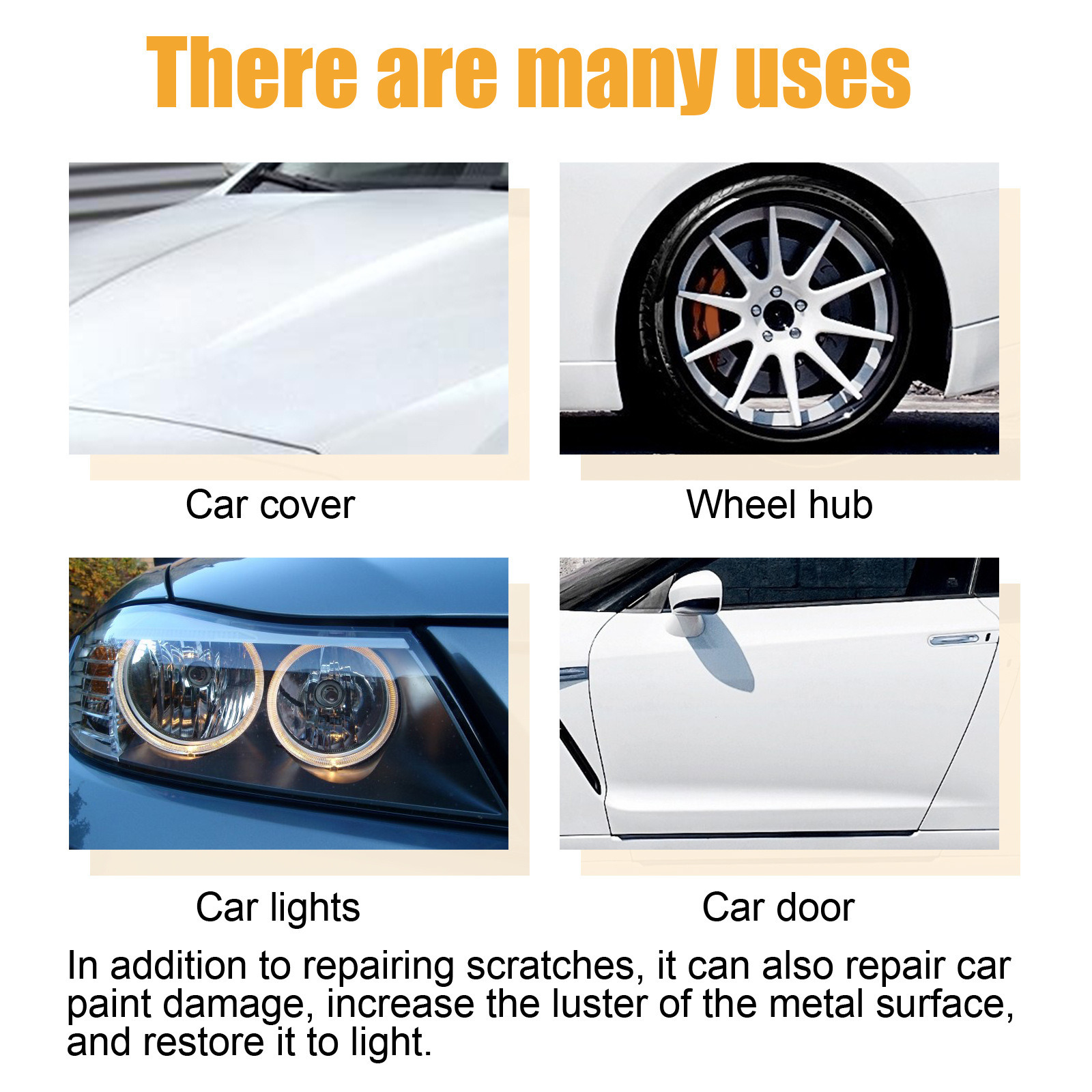 Car scratch cream, car paint fine scratch polishing coating, scratch removal, refurbishment, repair and care cream