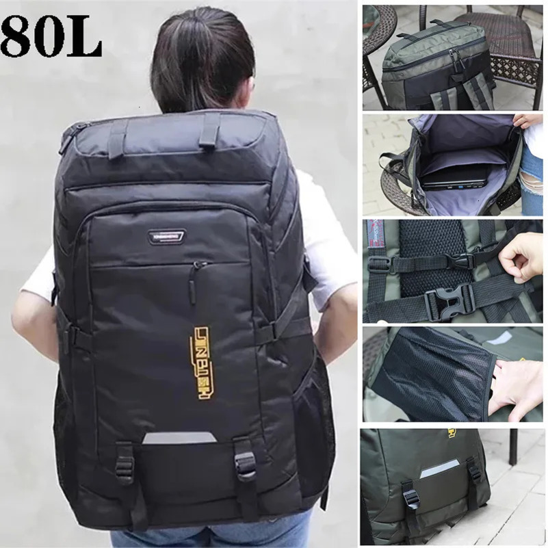Outdoor Bags 80L 50L Men s Backpack Climbing Travel Rucksack Sports Camping Hiking School Bag Pack For Male Female Women 231114