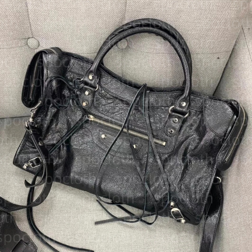 City bag women designers bag leather tote shoulder bags simple crossbody luxurys bags designers women bag motorcycle handbag solid color fashion street 3 sizes