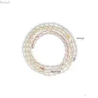 2025 designer new Moissanite bracelet necklace3mm S Silicon Stone Honeycomb Chain Necklace