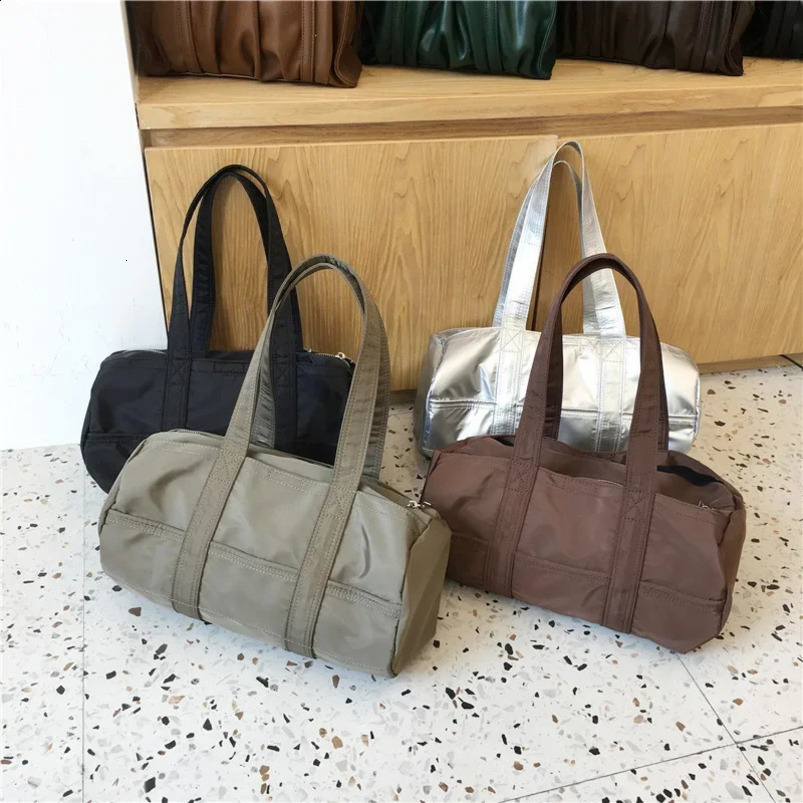 Niche Oxford Fabric Handbag Casual Round Tote Bag Underarm Fashionable Tophandle From Korea 240802