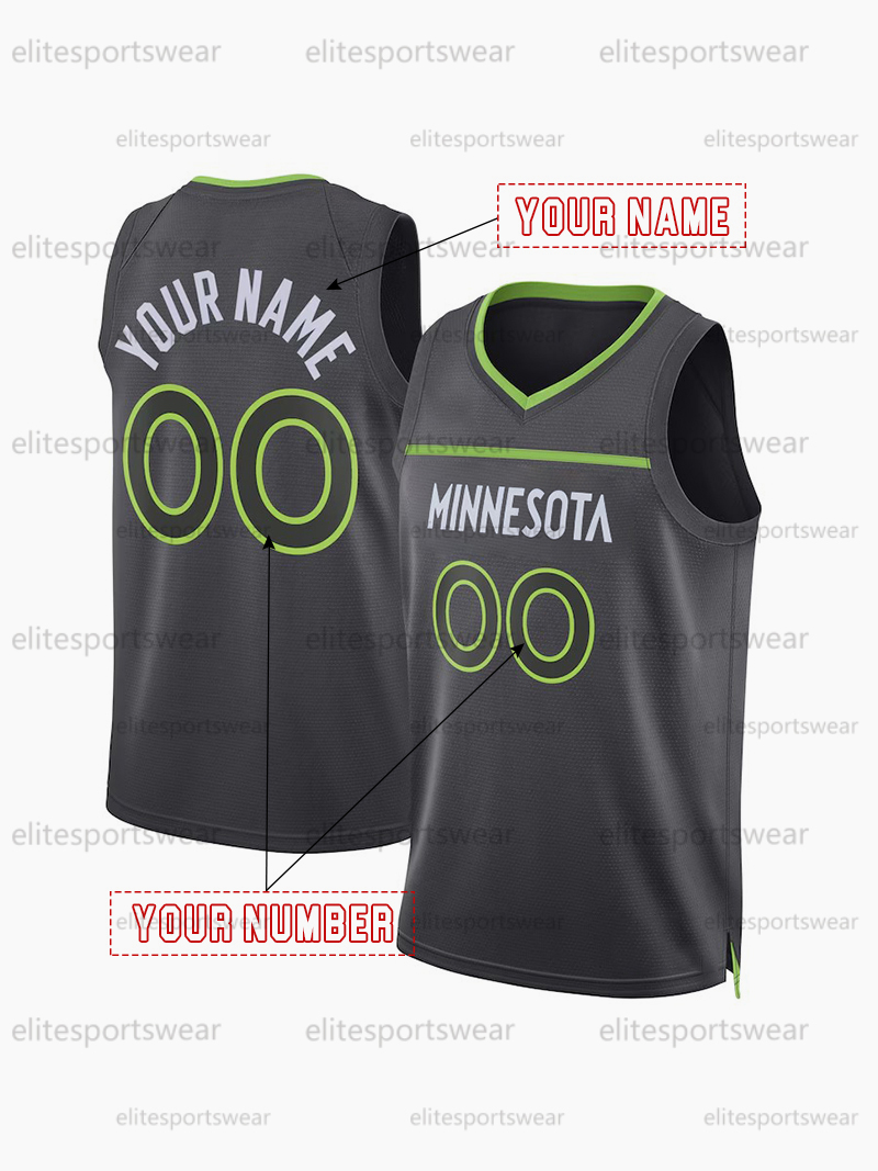 5 Anthony Edwards Basketball Jerseys Reid Miller Newton Ingles Randle Shannon Jr. Custom Jersey Sweatshirt - Embroidered