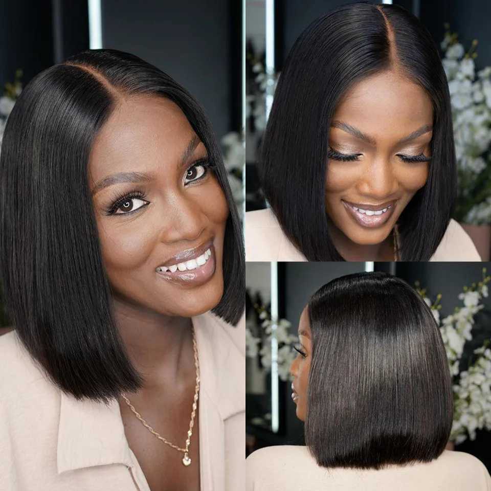 Bob Wig Human Hair 13x4 Frontal Lace Wigs for black Women HD Bob Lace Front Wigs Human Hair Glueless Wigs Pre Plucked Wig F250923