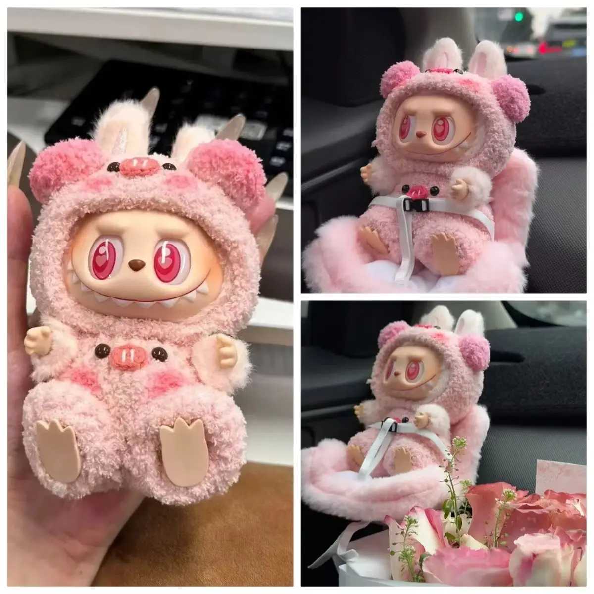 Cute Pink Pig Set Ropa Labubu Outfit Doll Clothes Labubu Clothes Outfit Hoodies Color Match Hoodies Dolls Accessories C250924