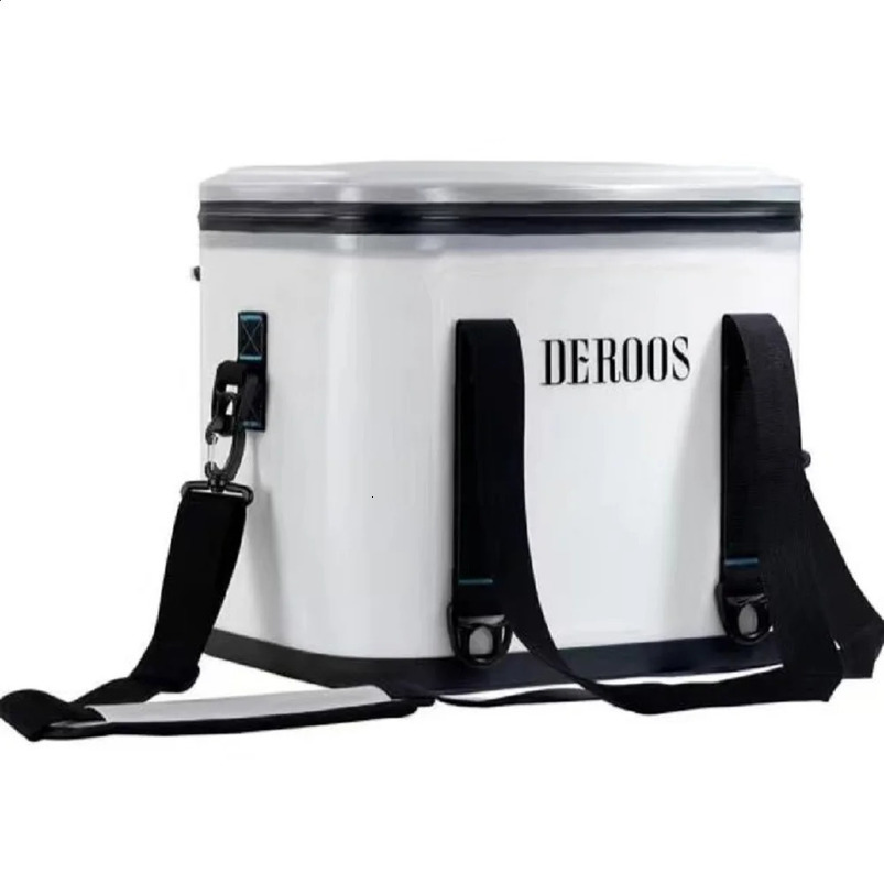 Soft cooler 2430 cans large flip cover ice box camping portable insulated bag mini refrigerant with airtight zipper 240910