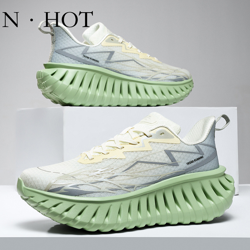 NHOT Designer Luxury New Color Blocked Mesh Men's Sports Shoes Fashion Lightweight Soft Sole Student Running Shoes Comfortable Breathable Outdoor