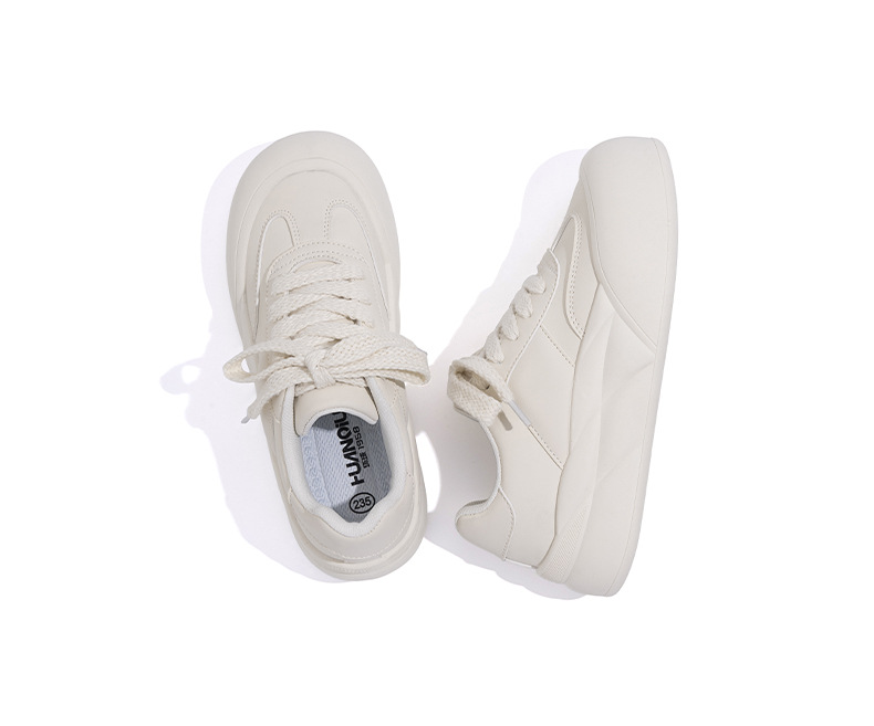 HUAN QIU Free shipping Designer Casual Shoes Women thick soled versatile board shoes casual white shoes