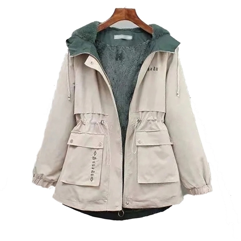 Cotton Winter Hooded Winter Jacket Women Fur Thick Coat Casual Harajuku Loose BF Loose Windbreaker