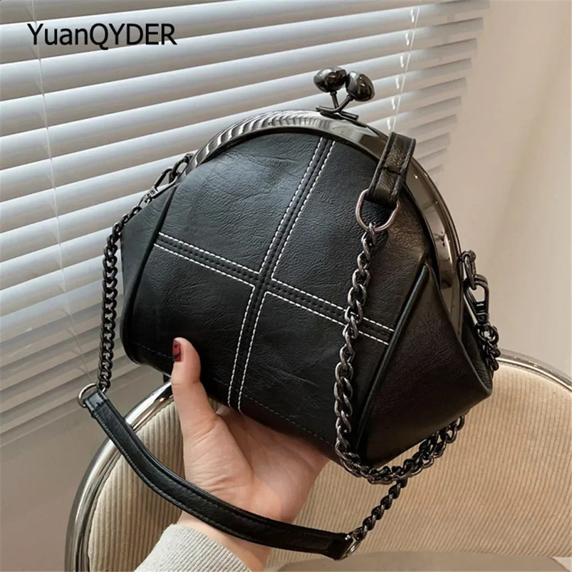 Fashion Chain n Womens Shoulder Bag High Quality PU Leather Messenger Solid Color Wallet Bolsos 240826